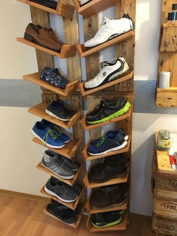 12 idées de rangements à chaussures en palettes 1 12 idées de rangements à chaussures en palettes 1