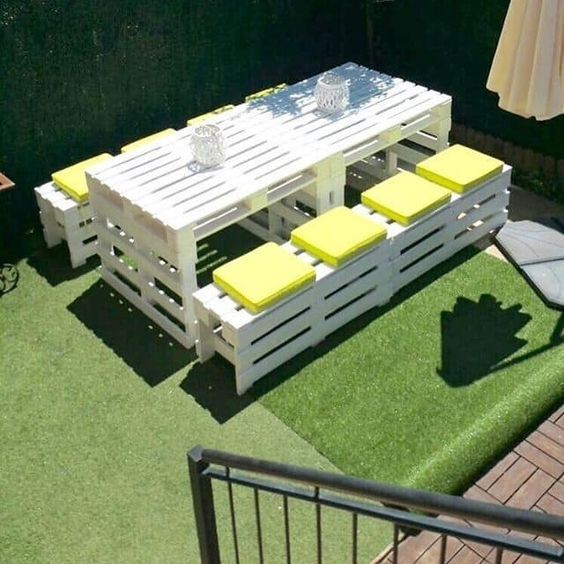 13 idées de tables de jardin en palettes 2