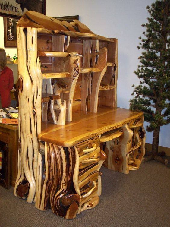 17 idées de meubles à faire avec des troncs d'arbres 13