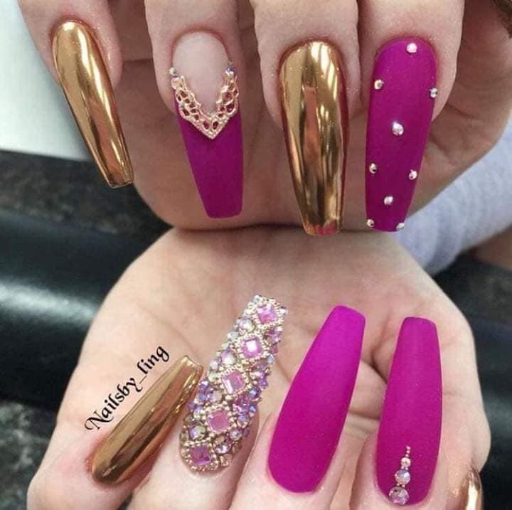 17 top idées d'ongles avec effet miroir 12