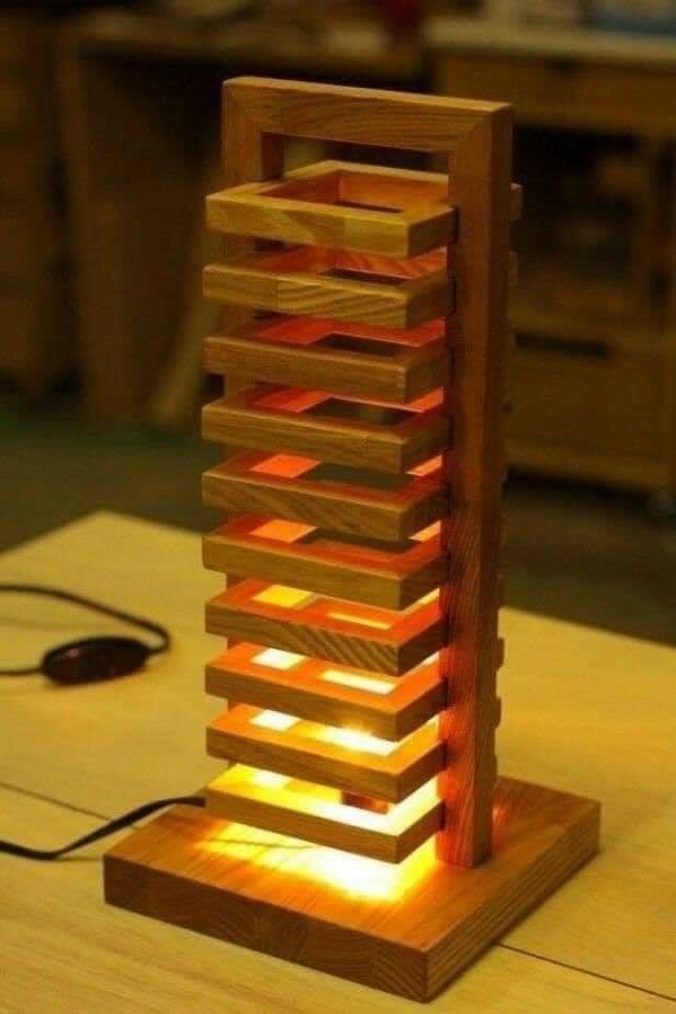 22 idées d'éclairages en bois rustiques à faire vous même 17