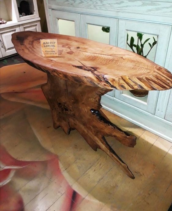 33 idées de bancs, tables & chaises en bois brut 11