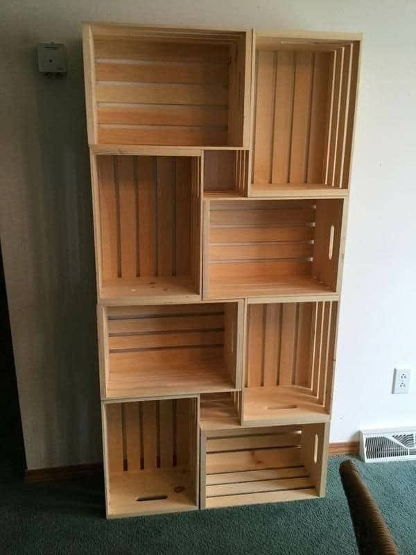15 étagères et armoires à faire avec des caisses en bois 5