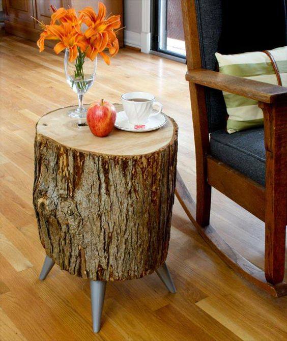 60 objets déco à faire avec des troncs d'arbre 30