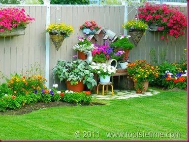32 décorations de jardin avec des fleurs pour s'inspirer 4