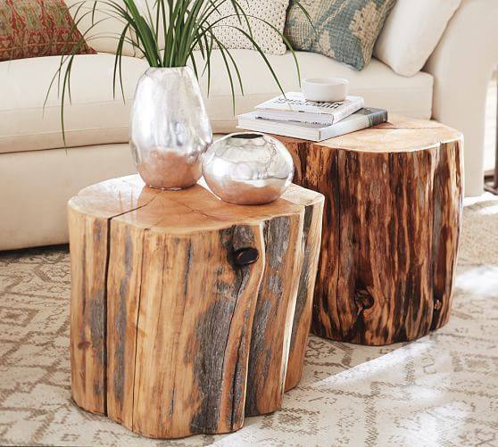 60 objets déco à faire avec des troncs d'arbre 34