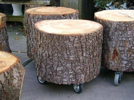 60 objets déco à faire avec des troncs d'arbre 38
