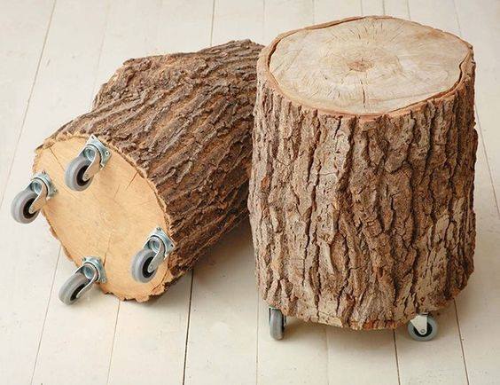 60 objets déco à faire avec des troncs d'arbre 48