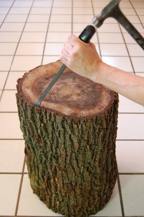 60 objets déco à faire avec des troncs d'arbre 55