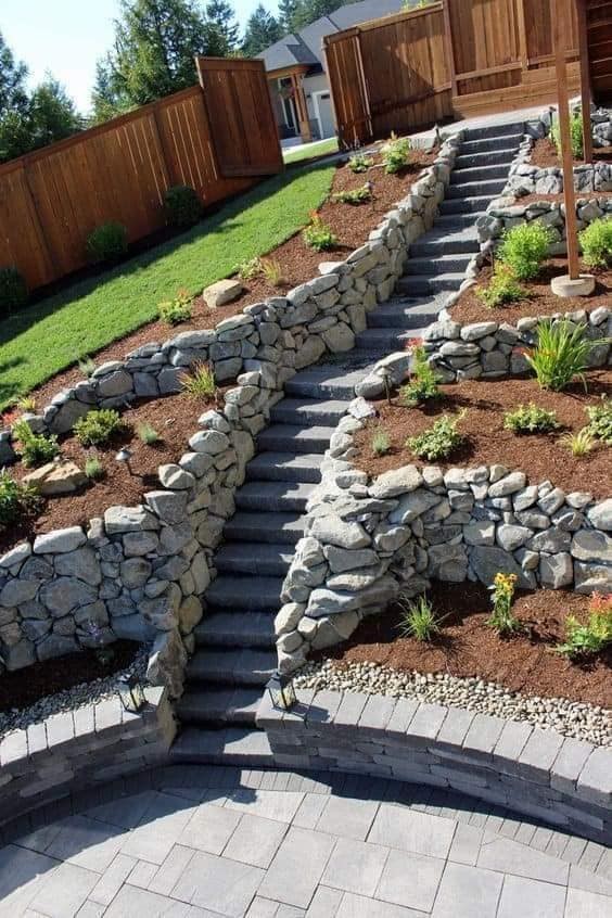 63 idées pour décorer les jardins avec de la pierre 4