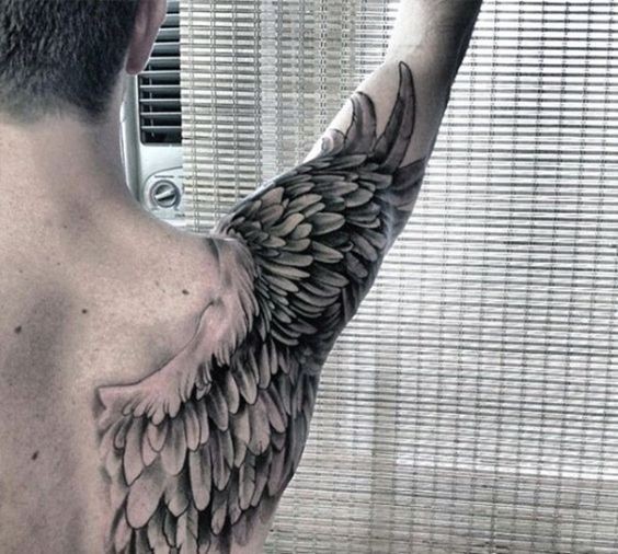 Les 44 plus belles idées de tatouages ailes d'ange 5