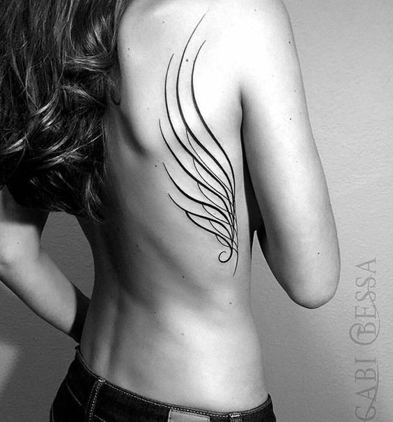 Les 44 plus belles idées de tatouages ailes d'ange 13
