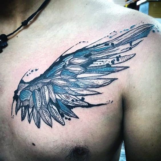 Les 44 plus belles idées de tatouages ailes d'ange 34