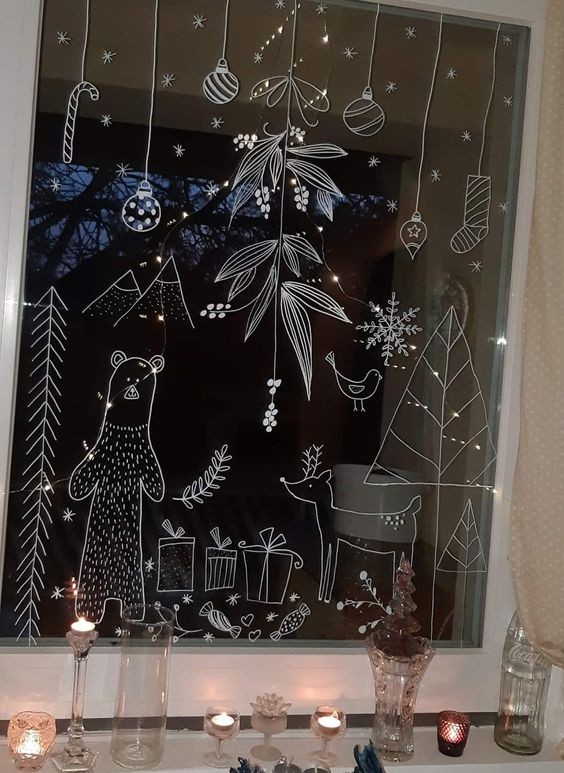 39 Top idées de Décorations de Fenêtres pour Noël 2