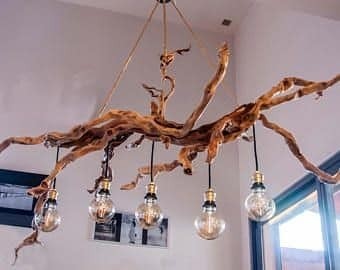 24 idées pour créer votre propre lampe en bois flotté 18