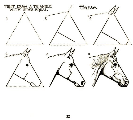 63 idées de dessins de cheval : pour apprendre à dessiner des chevaux 43