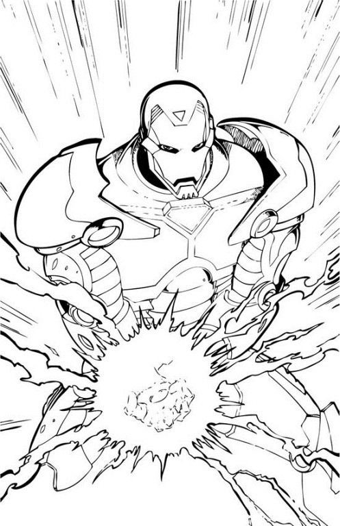 42 idées de dessins & coloriages iron man 23