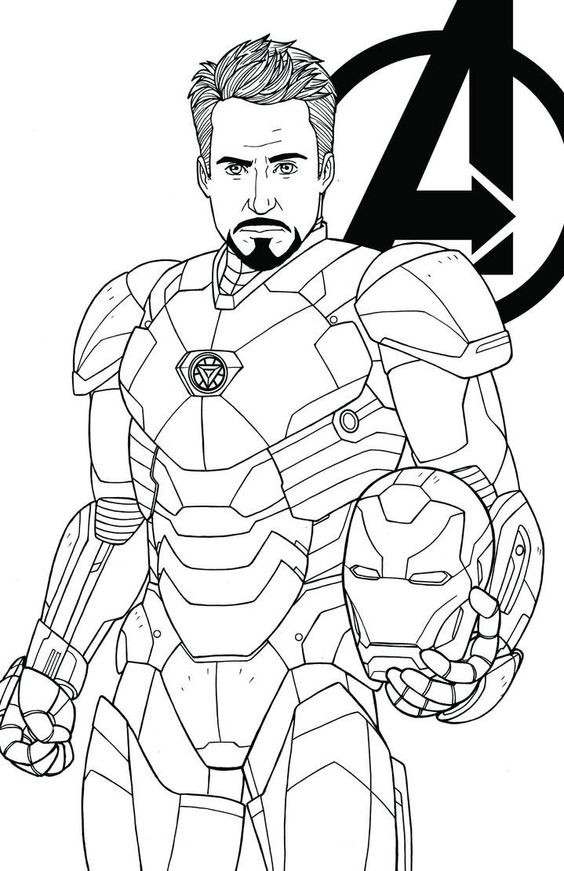 42 idées de dessins & coloriages iron man 27