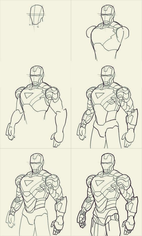 42 idées de dessins & coloriages iron man 30