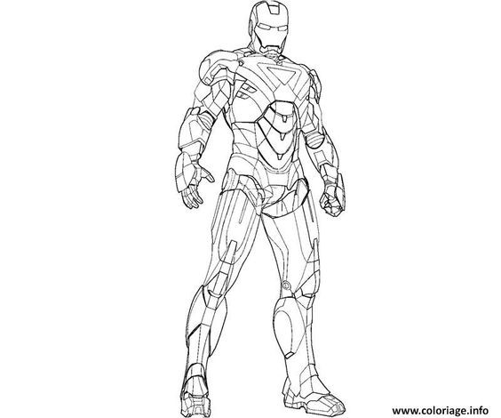 42 idées de dessins & coloriages iron man 33