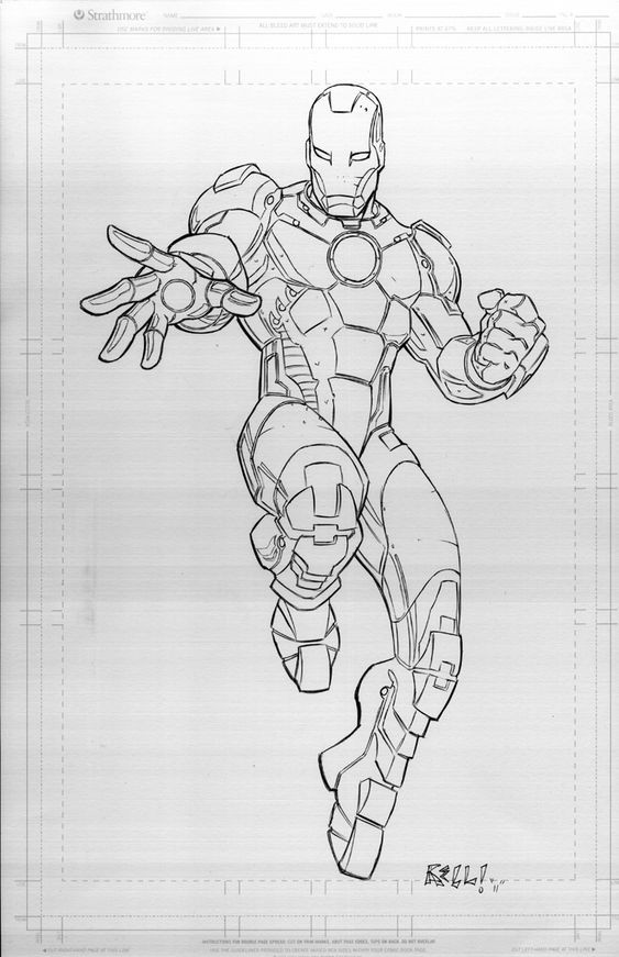 42 idées de dessins & coloriages iron man 35