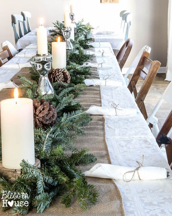 28 Décorations de tables de Noël naturelles à faire soi-même 13
