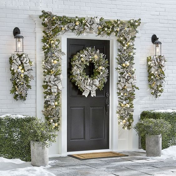 24 Décorations de portes de Noël magnifiques et simples à faire 14