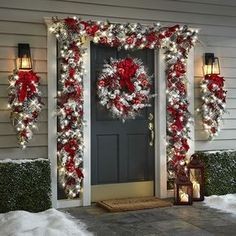 24 Décorations de portes de Noël magnifiques et simples à faire 22