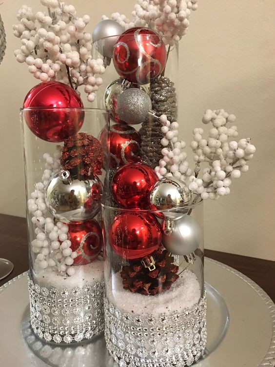 30 Décorations de Noël à faire soi-même avec un vase 28