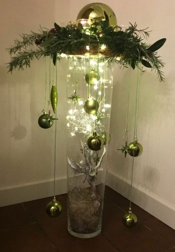 30 Décorations de Noël à faire soi-même avec un vase 29