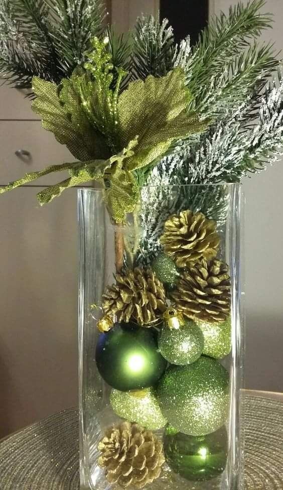 30 Décorations de Noël à faire soi-même avec un vase 21