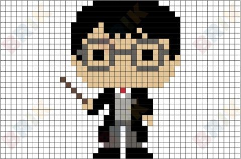 60 top idées de pixel art Harry Potter 27