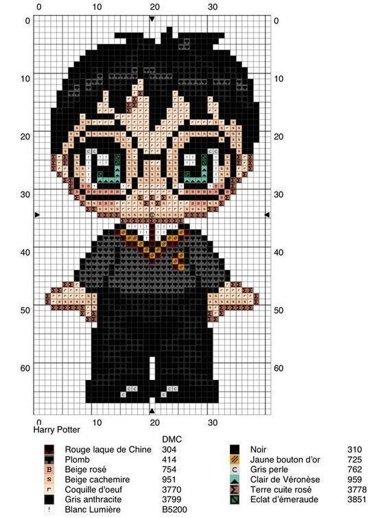 60 top idées de pixel art Harry Potter 46