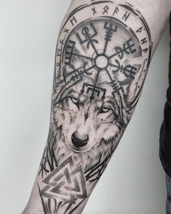 25 top idées de tatouages loup viking 8