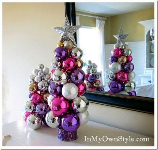 80 décorations de Noel à faire avec des boules de Noël 55