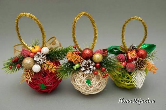 80 décorations de Noel à faire avec des boules de Noël 67