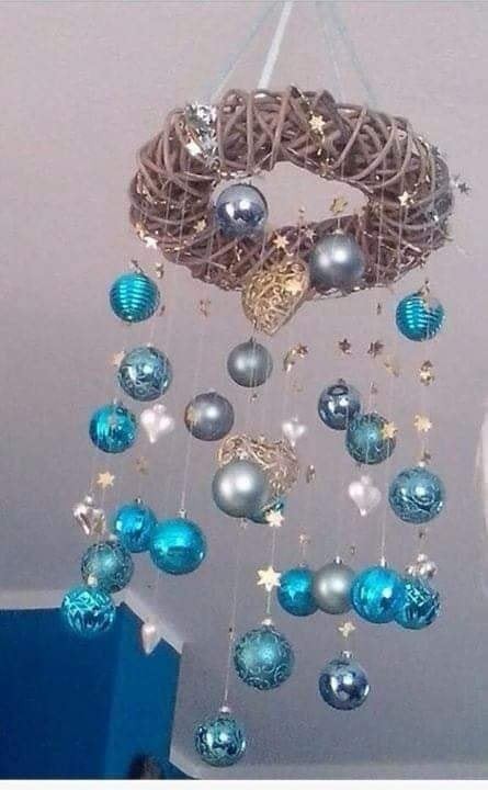 80 décorations de Noel à faire avec des boules de Noël 78