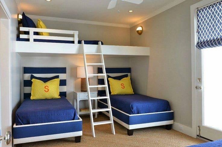 16 idées de lits triples pour économiser de l'espace dans une chambre 3