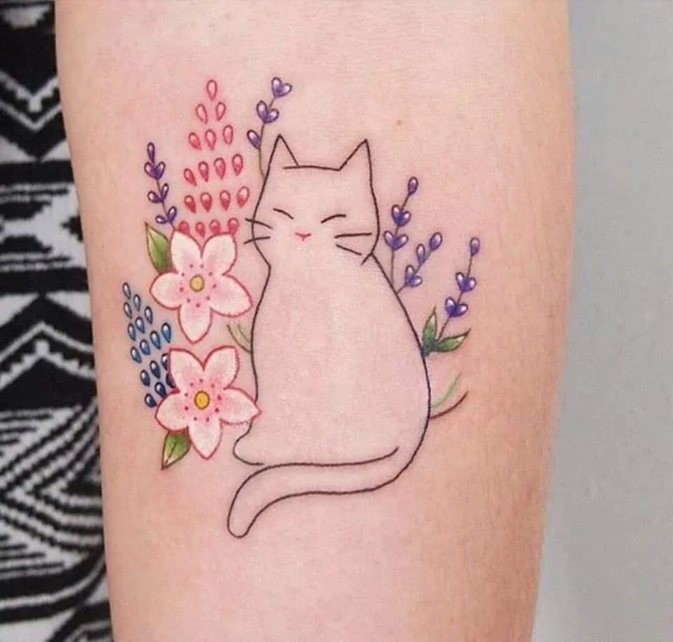 13 top idées de tatouages de chaton 2