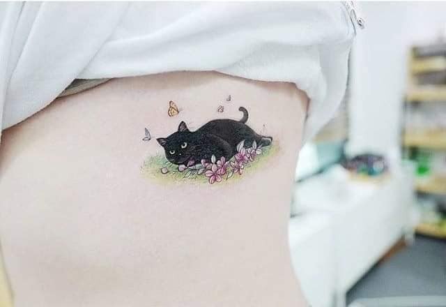 13 top idées de tatouages de chaton 7