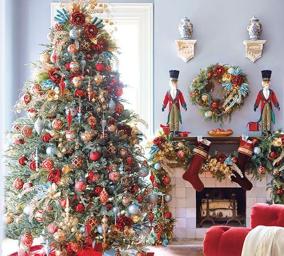 38 top idées de sapins de Noël artificiels décorés 11