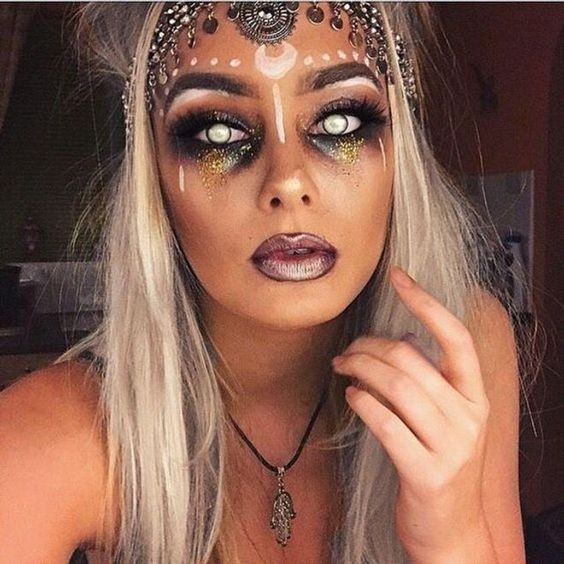 29 idées de maquillages de sorcière pour halloween 28