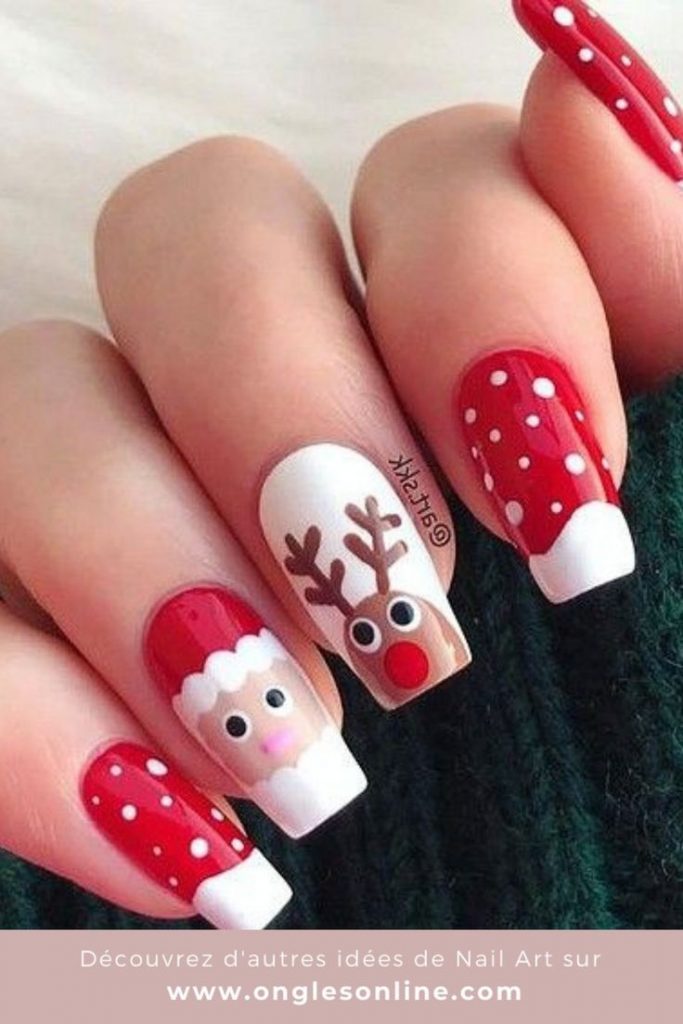 55 Nails art de Noël pour déballer vos cadeaux en beauté 24