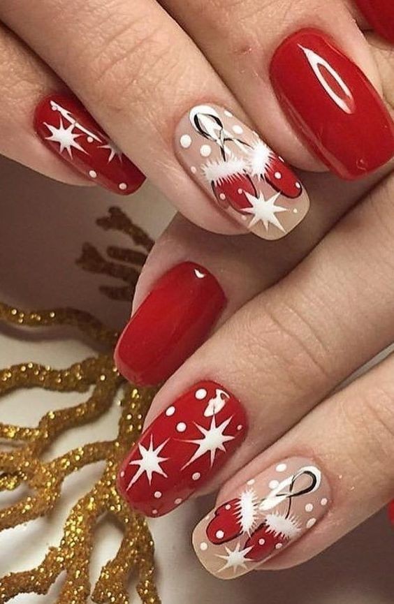 44 top idées de Nail art de Noël 9