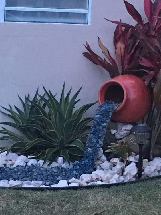 14 idées de décors de jardin en pierres et graviers 13