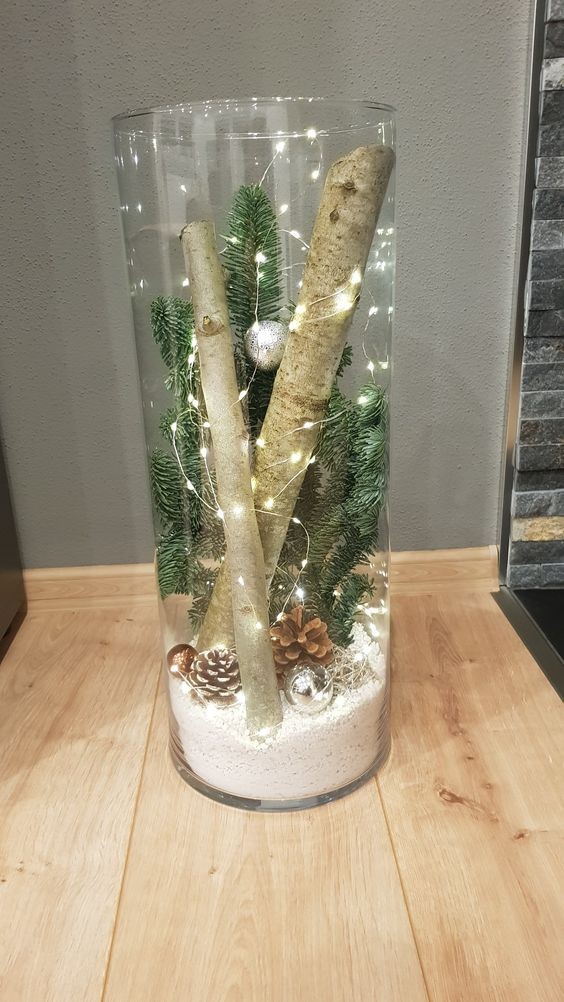 19 Décorations de Noël à faire soi-même avec un vase en verre 18