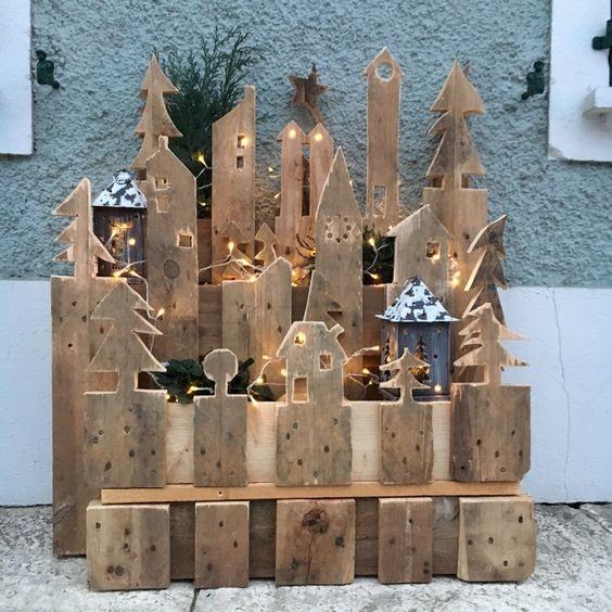 60 Déco de Noël en bois à fabriquer à partir d'une palette 21