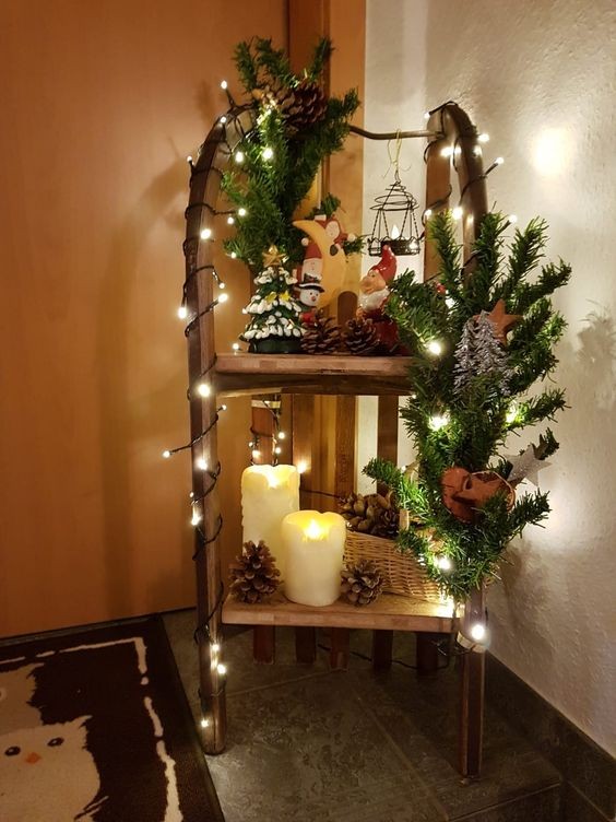 17 Décorations de Noël avec une luge en bois 11