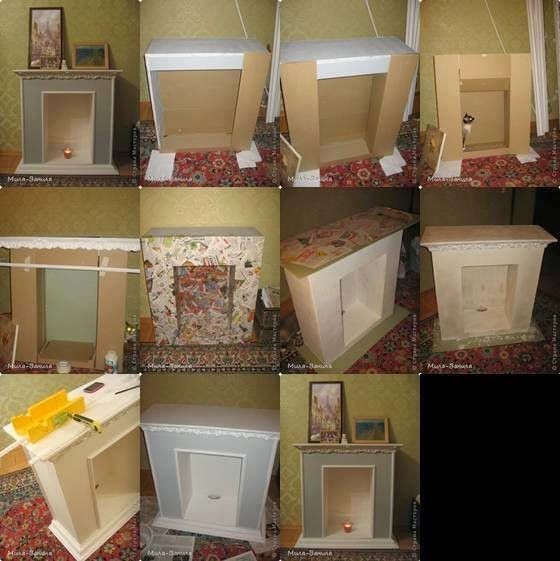 10 idées pour faire votre propre cheminée avec des cartons 5