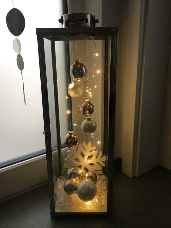 14 Décorations de Noël à faire avec une lanterne 2